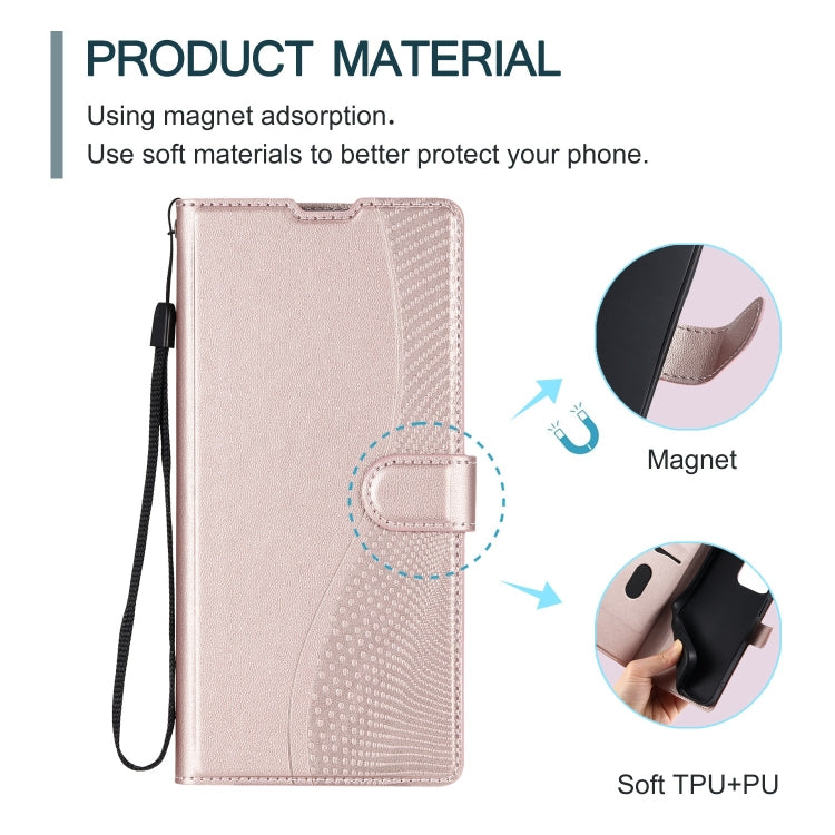 For iPhone 16 Voltage Ultra-thin Dot Leather Phone Case(Rose Gold) - iPhone 16 Cases by buy2fix | Online Shopping UK | buy2fix