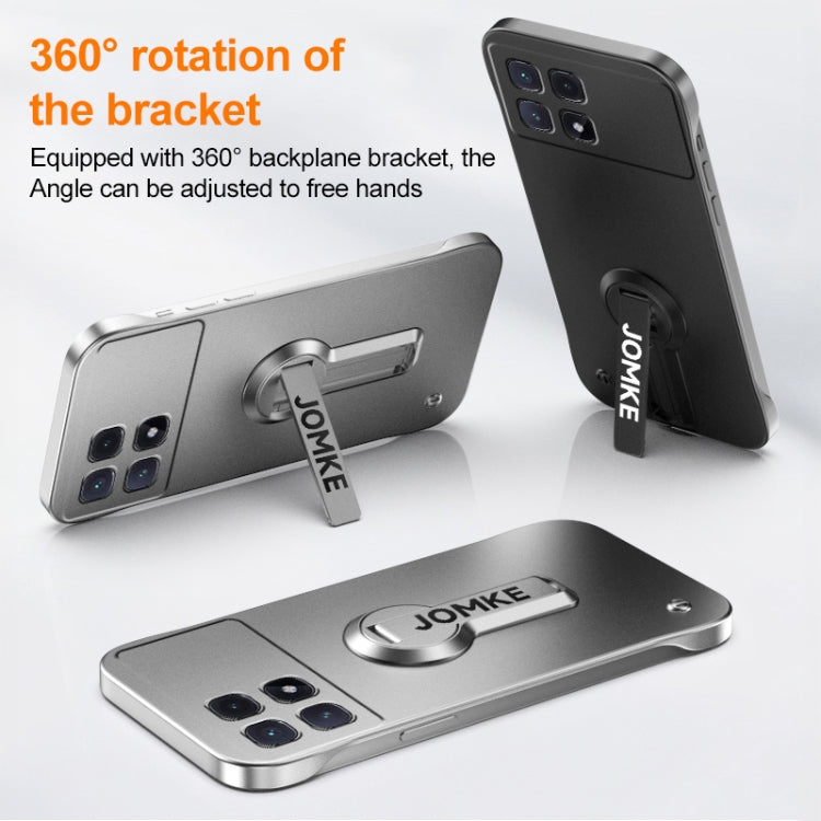 For Redmi K70 Ultra Baking Varnish 360 Rotate Holder No Frame PC Phone Case(Black) - Xiaomi Cases by buy2fix | Online Shopping UK | buy2fix