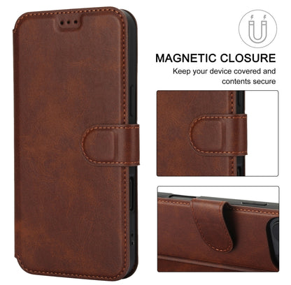 For iPhone 16 Pro Max Shockproof PU + TPU Leather Phone Case(Brown) - iPhone 16 Pro Max Cases by buy2fix | Online Shopping UK | buy2fix