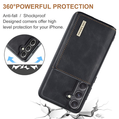 For Samsung Galaxy S24 FE 5G DG.MING M1 Series 3-Fold Multi Card Wallet + Magnetic Phone Case(Black) - Galaxy S24 FE 5G Cases by DG.MING | Online Shopping UK | buy2fix