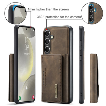 For Samsung Galaxy S24 FE 5G DG.MING M2 Series 3-Fold Multi Card Bag + Magnetic Phone Case(Coffee) - Galaxy S24 FE 5G Cases by DG.MING | Online Shopping UK | buy2fix