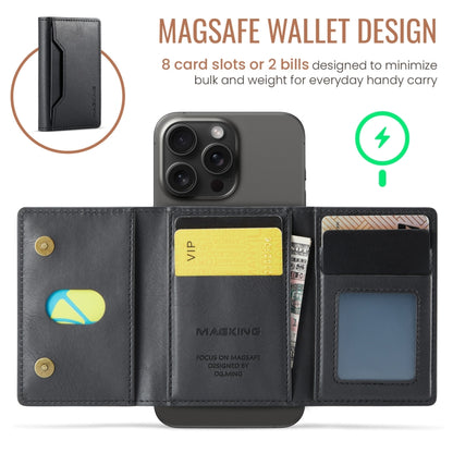 DG.MING MAGKING-K2 Series MagSafe RFID Card Bag(Black) - Card & Passport Bags by DG.MING | Online Shopping UK | buy2fix