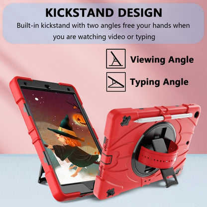 For iPad 10.2 2021 / 2020 / 2019 Bat Hand Grip Turntable Stand Tablet Case(Red Black) - iPad 10.2 Cases by buy2fix | Online Shopping UK | buy2fix