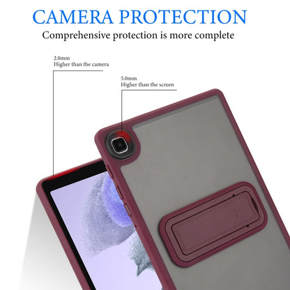 For Samsung Galaxy Tab A9+ Skin Feel Holder PC Hybrid TPU Tablet Case(Wine Red) - Galaxy Tab A9+ by buy2fix | Online Shopping UK | buy2fix