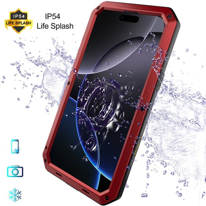 For iPhone 16 Pro Shockproof IP54 Life Waterproof Phone Case(Red) - iPhone 16 Pro Cases by buy2fix | Online Shopping UK | buy2fix