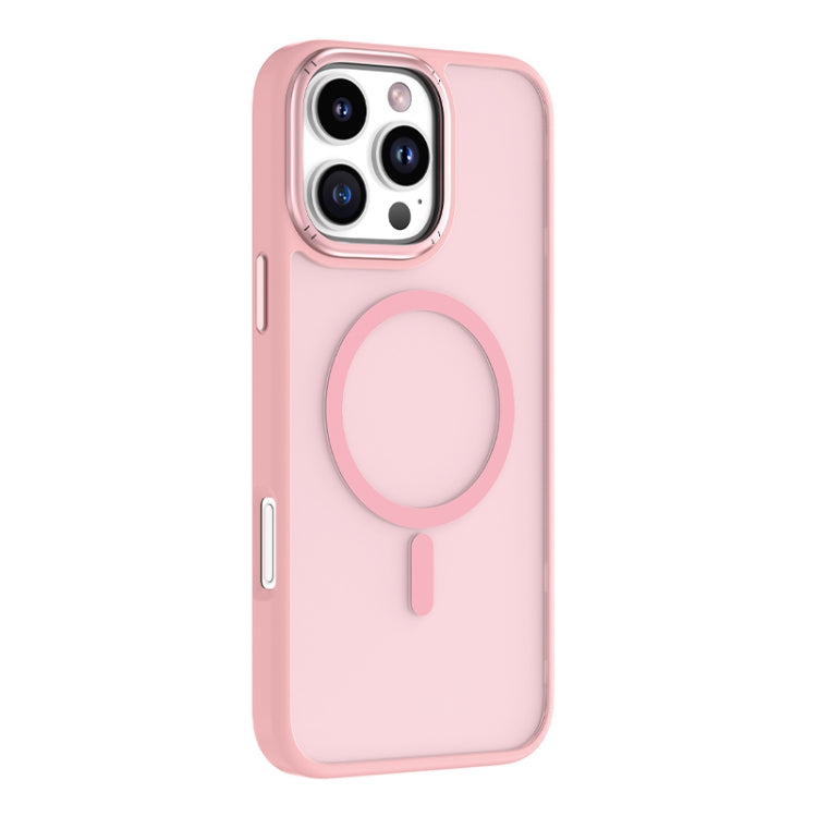 For iPhone 16 Pro Mutural Skin Feel Series Frosted MagSafe Magnetic Phone Case(Pink) - iPhone 16 Pro Cases by Mutural | Online Shopping UK | buy2fix