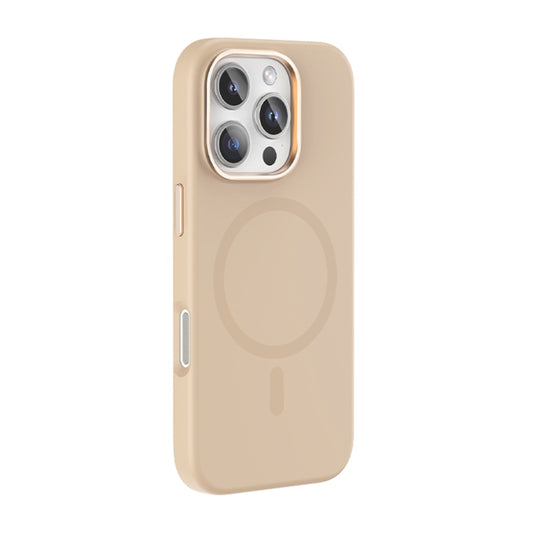 For iPhone 16 Pro Max Mutural Karen Series Liquid Silicone MagSafe Magnetic Phone Case(Desert Gold) - iPhone 16 Pro Max Cases by Mutural | Online Shopping UK | buy2fix