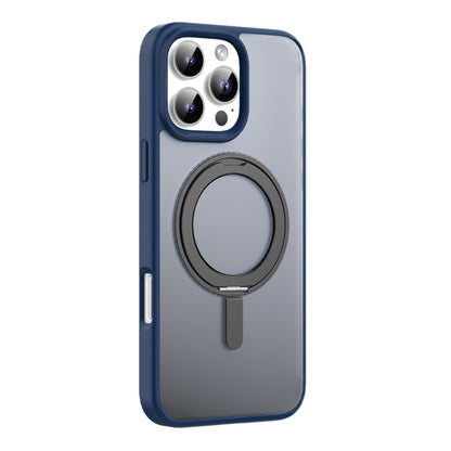 For iPhone 16 Pro Max Mutural Armor Series MagSafe Magnetic Holder Phone Case(Blue) - iPhone 16 Pro Max Cases by Mutural | Online Shopping UK | buy2fix