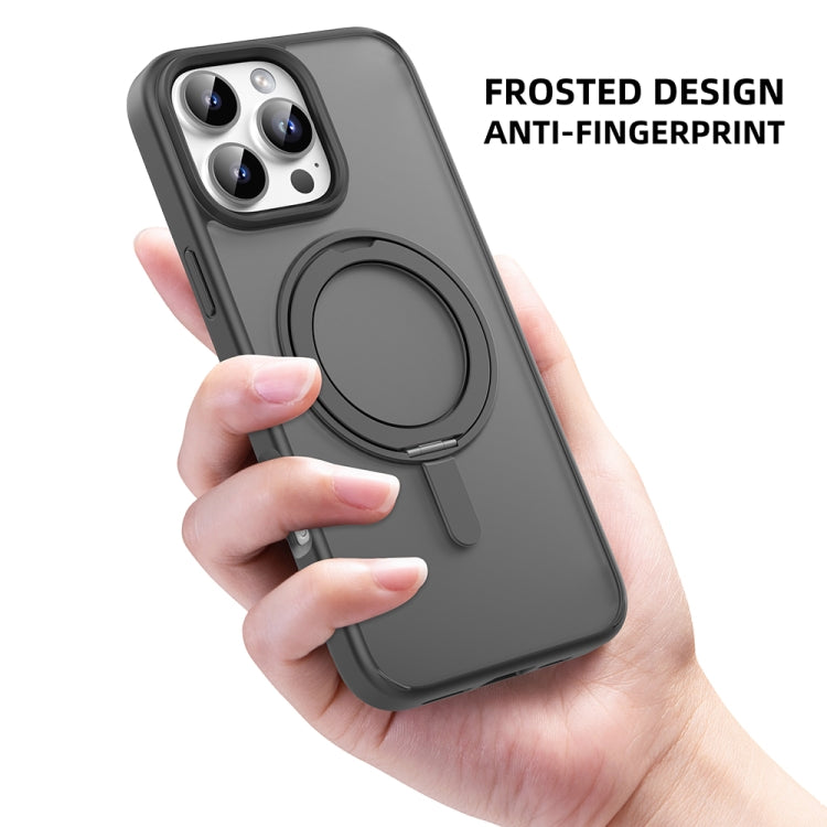 For iPhone 16 Pro Max Mutural Armor Series MagSafe Magnetic Holder Phone Case(Black) - iPhone 16 Pro Max Cases by Mutural | Online Shopping UK | buy2fix