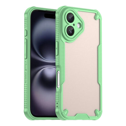 For iPhone 16 Plus Armor Glaze PC Hybrid TPU Phone Case(Green) - iPhone 16 Plus Cases by buy2fix | Online Shopping UK | buy2fix