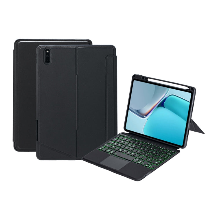 For Huawei MatePad 11 2021 Detachable Backlit Bluetooth Keyboard Leather Case with Touchpad(Black) - Huawei Keyboard by buy2fix | Online Shopping UK | buy2fix