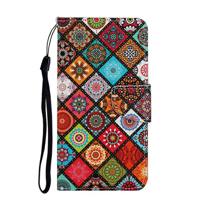 For Samsung Galaxy S25 5G Colored Drawing Pattern Leather Phone Case(Ethnic Style) - Galaxy S25 5G Cases by buy2fix | Online Shopping UK | buy2fix