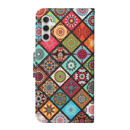 For Samsung Galaxy S25 5G Colored Drawing Pattern Leather Phone Case(Ethnic Style) - Galaxy S25 5G Cases by buy2fix | Online Shopping UK | buy2fix