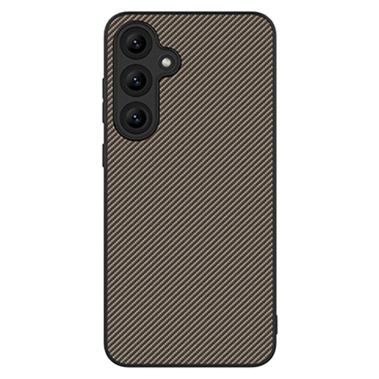 For Samsung Galaxy S25 5G Carbon Fiber Texture Printing Phone Case(Gold) - Galaxy S25 5G Cases by buy2fix | Online Shopping UK | buy2fix