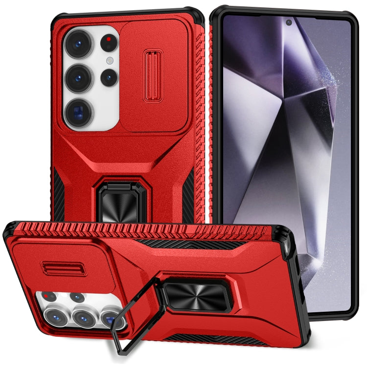 For Samsung Galaxy S25 Ultra 5G Sliding Camshield Holder Phone Case(Red) - Galaxy S25 Ultra 5G Cases by buy2fix | Online Shopping UK | buy2fix