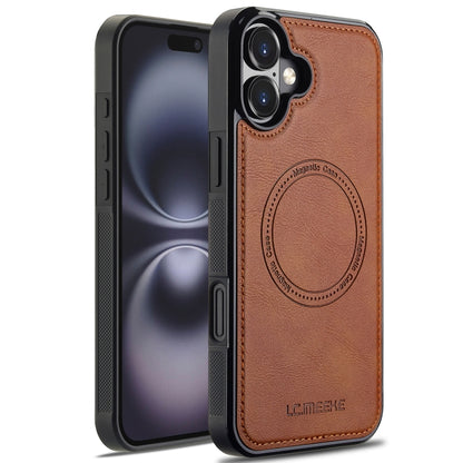 For iPhone 16 Plus LC.IMEEKE Magsafe Phone Case(Brown) - iPhone 16 Plus Cases by LC.IMEEKE | Online Shopping UK | buy2fix