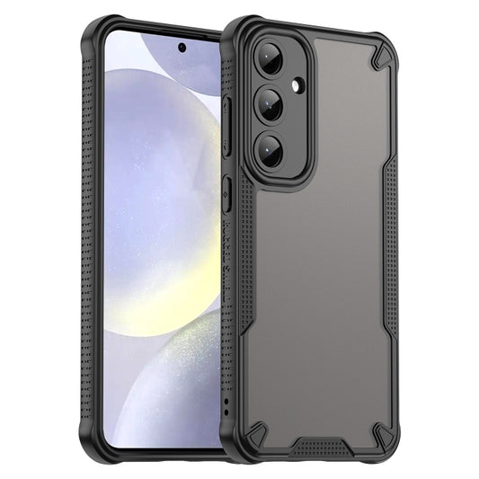 For Samsung Galaxy S25+ 5G Armor Glaze PC Hybrid TPU Phone Case(Black) - Galaxy S25+ 5G Cases by buy2fix | Online Shopping UK | buy2fix