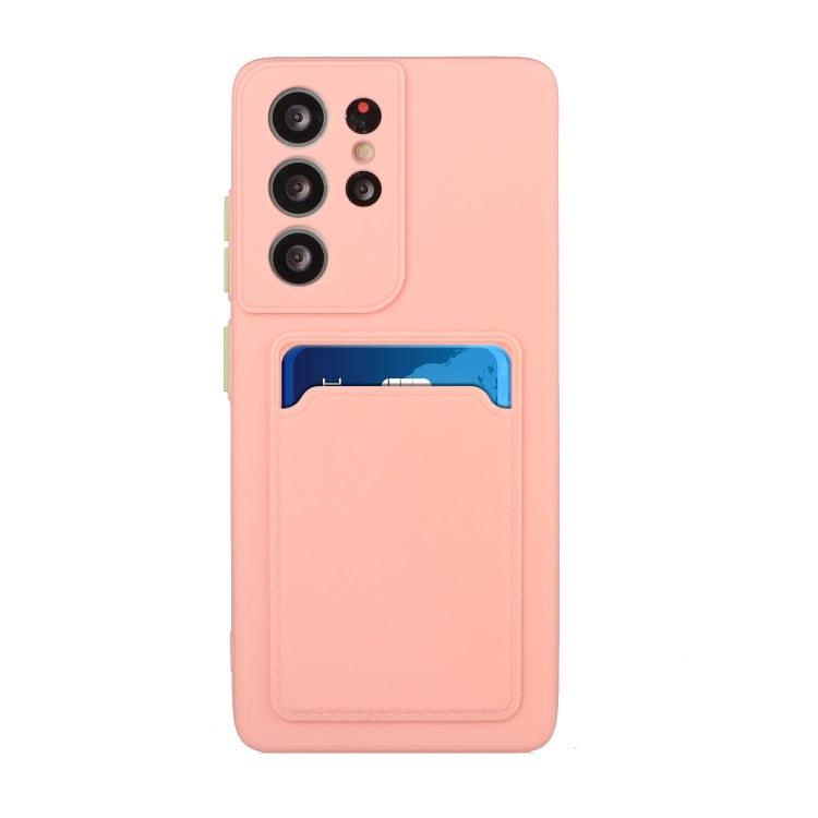 For Samsung Galaxy S25 Ultra 5G Card Slot Design Shockproof TPU Phone Case(Pink) - Galaxy S25 Ultra 5G Cases by buy2fix | Online Shopping UK | buy2fix