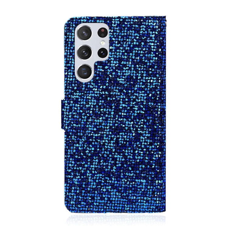 For Samsung Galaxy S25 Ultra 5G Glitter Powder Filp Leather Phone Case(Blue) - Galaxy S25 Ultra 5G Cases by buy2fix | Online Shopping UK | buy2fix