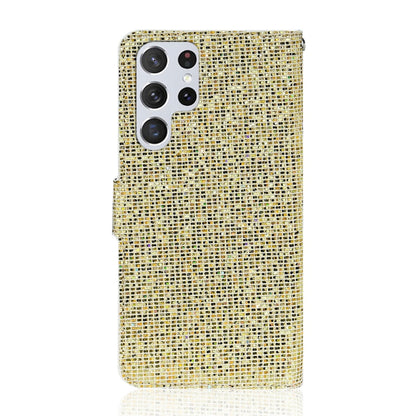 For Samsung Galaxy S25 Ultra 5G Glitter Powder Filp Leather Phone Case(Gold) - Galaxy S25 Ultra 5G Cases by buy2fix | Online Shopping UK | buy2fix