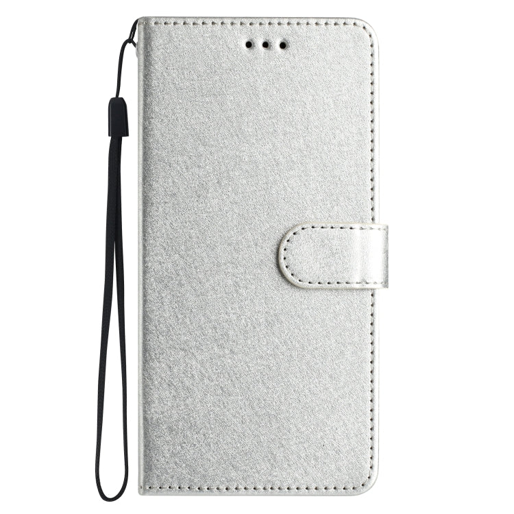 For Samsung Galaxy S25 Ultra 5G Silk Texture Horizontal Flip Leather Phone Case(Silver) - Galaxy S25 Ultra 5G Cases by buy2fix | Online Shopping UK | buy2fix