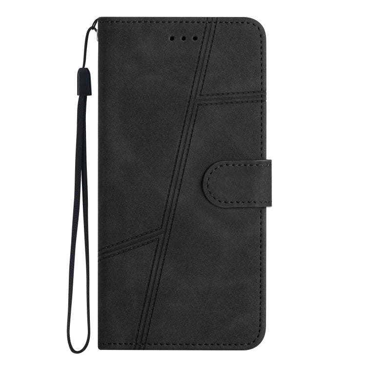 For Samsung Galaxy S25+ 5G Skin-feel Stitching Leather Phone Case(Black) - Galaxy S25+ 5G Cases by buy2fix | Online Shopping UK | buy2fix