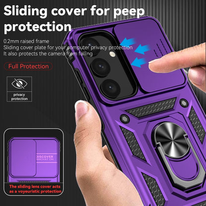 For Samsung Galaxy S25 5G Sliding Camshield Holder Phone Case(Purple) - Galaxy S25 5G Cases by buy2fix | Online Shopping UK | buy2fix