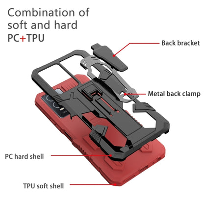 For Samsung Galaxy S25 Ultra 5G Armor Warrior Shockproof PC + TPU Phone Case(Red) - Galaxy S25 Ultra 5G Cases by buy2fix | Online Shopping UK | buy2fix