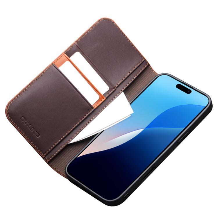 For iPhone 16 Pro QIALINO Classic Gen2 Genuine Leather Phone Case(Brown) - iPhone 16 Pro Cases by QIALINO | Online Shopping UK | buy2fix