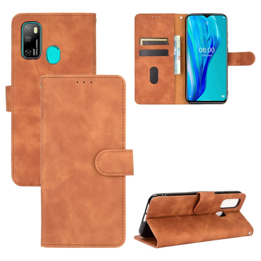 For Ulefone Note 9P Solid Color Skin Feel Magnetic Buckle Horizontal Flip Calf Texture PU Leather Case with Holder & Card Slots & Wallet(Brown) - Ulefone Cases by buy2fix | Online Shopping UK | buy2fix