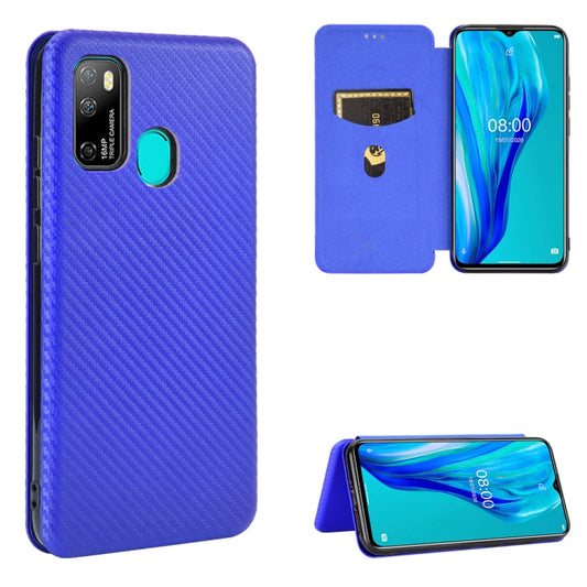 For Ulefone Note 9P Carbon Fiber Texture Horizontal Flip TPU + PC + PU Leather Case with Card Slot(Blue) - Ulefone Cases by buy2fix | Online Shopping UK | buy2fix