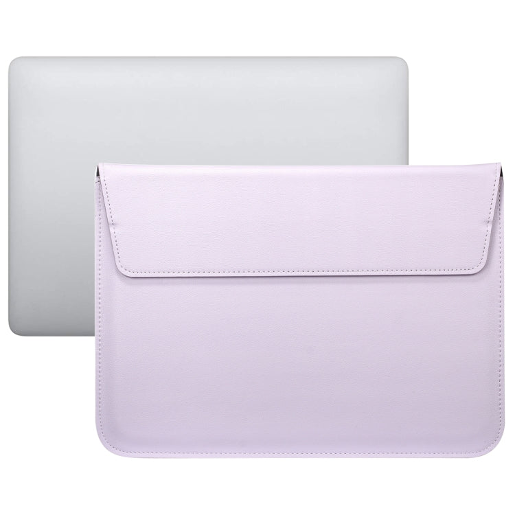 PU Leather Ultra-thin Envelope Bag Laptop Bag for MacBook Air / Pro 11 inch, with Stand Function(Light Purple) - Protective Bags by buy2fix | Online Shopping UK | buy2fix