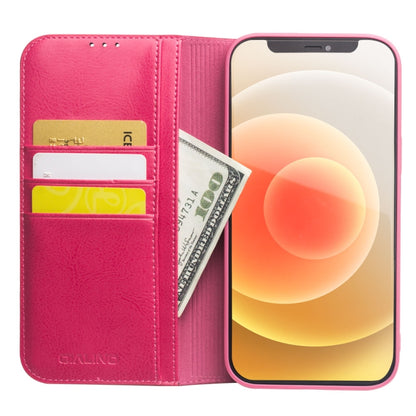 For iPhone 12 mini QIALINO Horizontal Flip Leather Case with Holder & Card Slots & Wallet (Rose Red) - iPhone 12 mini Cases by QIALINO | Online Shopping UK | buy2fix