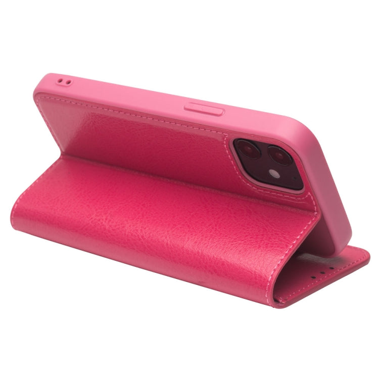 For iPhone 12 mini QIALINO Horizontal Flip Leather Case with Holder & Card Slots & Wallet (Rose Red) - iPhone 12 mini Cases by QIALINO | Online Shopping UK | buy2fix