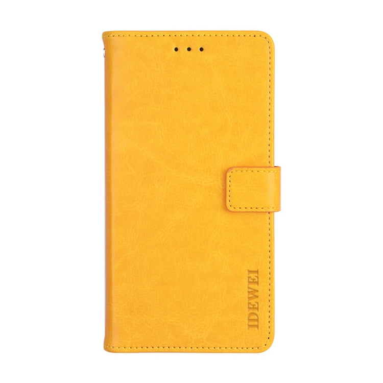 For Blackview BV6900 idewei Crazy Horse Texture Horizontal Flip Leather Case with Holder & Card Slots & Wallet(Yellow) - More Brand by idewei | Online Shopping UK | buy2fix
