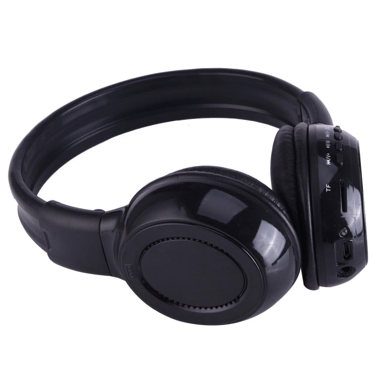 BS-N65 Headband Folding Stereo HiFi Wireless Headphone Headset with LCD Screen & TF Card Slot & LED Indicator Light & FM Function(Black) - Headset & Headphone by buy2fix | Online Shopping UK | buy2fix