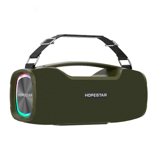 HOPESTAR A6X TWS Portable Outdoor Bluetooth Speaker with Colorful Music Lights, Support Power Bank & Hands-free Call & U Disk & TF Card & 3.5mm AUX(Green) - Desktop Speaker by HOPESTAR | Online Shopping UK | buy2fix