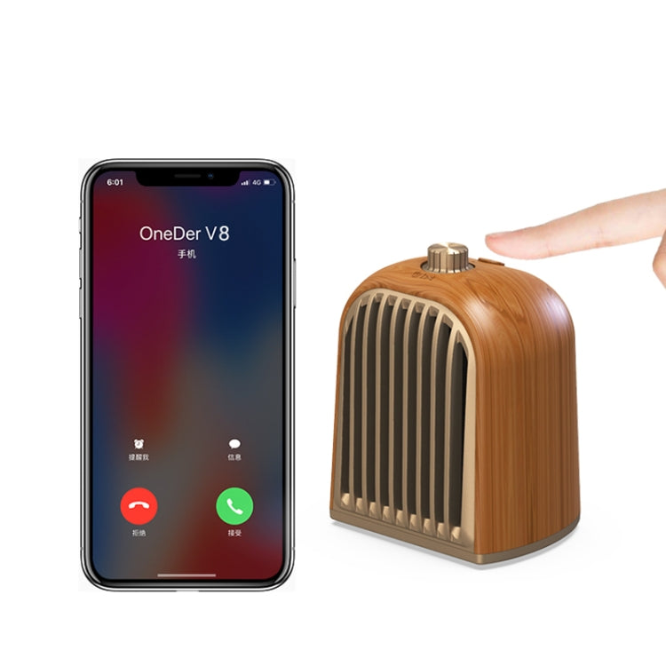 Oneder V8 Magnetic Suction Pair Stereo Sound Box Wireless Bluetooth Speaker with Strap, Support Hands-free & TF Card & AUX & USB Drive(Champagne Gold) - Desktop Speaker by OneDer | Online Shopping UK | buy2fix