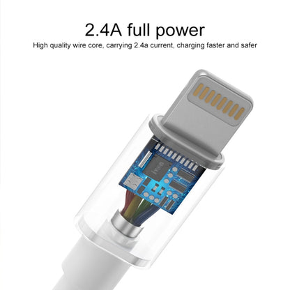 IVON CA73 2.4A Type-C / USB-C Fast Charging Data Cable, Length: 2m(White) - USB-C & Type-C Cable by IVON | Online Shopping UK | buy2fix