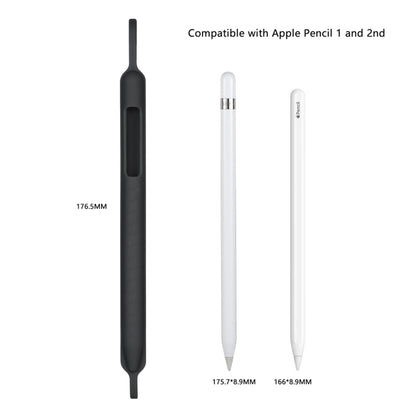 Apple Pencil Shockproof Soft Silicone Protective Cap Holder Sleeve Pouch Cover for iPad Pro 9.7 / 10.5 / 11 / 12.9 Pencil Accessories (Black) - Pencil Accessories by buy2fix | Online Shopping UK | buy2fix