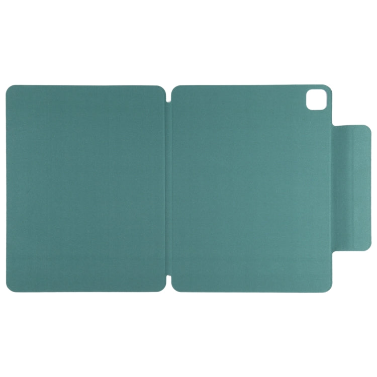 For iPad Air 13 2024 / Pro 12.9 2020 Double-sided Magnetic Flip PU Leather Tablet Case With Holder & Sleep / Wake-up Function(Green) - iPad Pro 12.9 (2020) Cases by buy2fix | Online Shopping UK | buy2fix