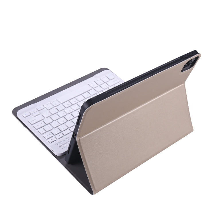 A11B 2020 Ultra-thin ABS Detachable Bluetooth Keyboard Tablet Case for iPad Pro 11 inch (2020), with Pen Slot & Holder (Gold) - For iPad Pro by buy2fix | Online Shopping UK | buy2fix