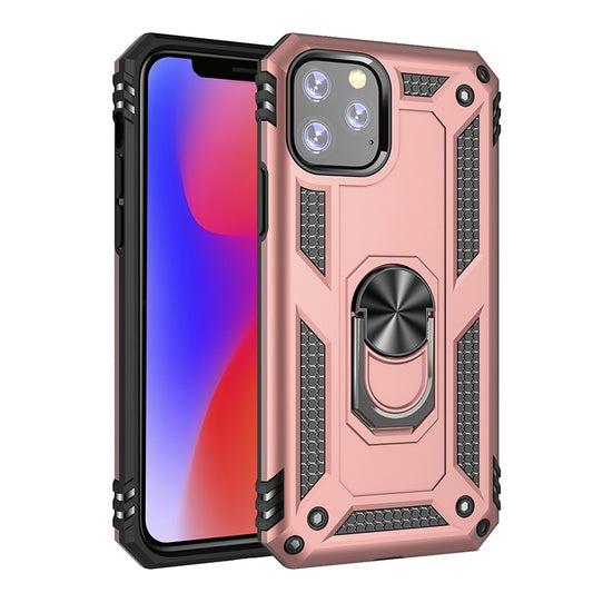 Armor Shockproof TPU + PC Protective Case for iPhone 11 Pro Max, with 360 Degree Rotation Holder(Rose Gold) - iPhone 11 Pro Max Cases by buy2fix | Online Shopping UK | buy2fix