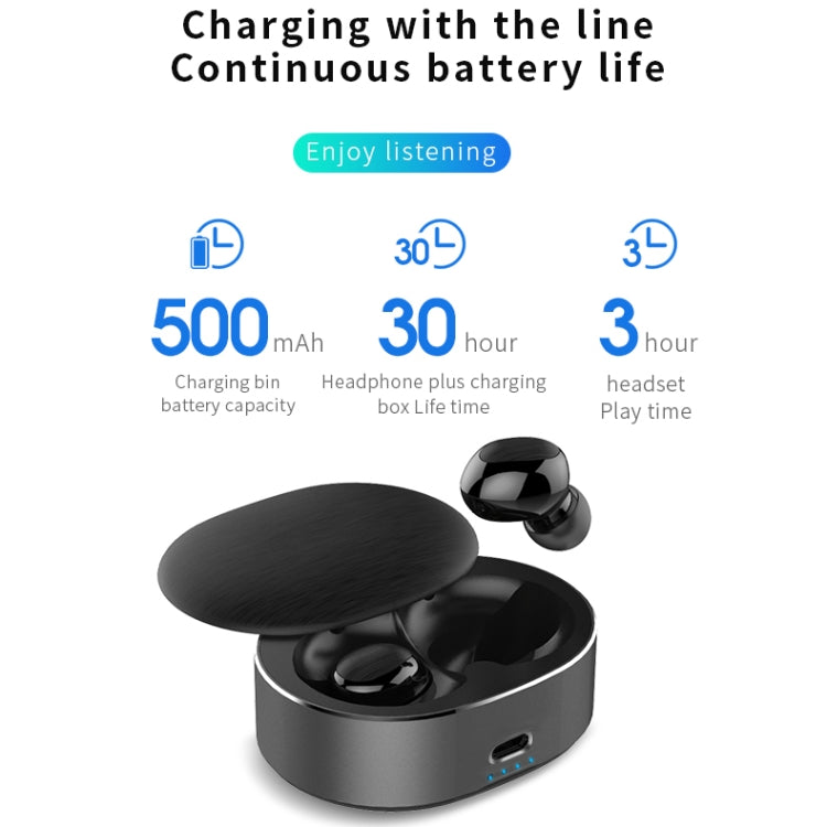B20 Mini Portable In-ear Noise Cancelling Bluetooth V5.0 Stereo Earphone with 360 Degrees Rotation Charging Box(Rose Gold) - Bluetooth Earphone by buy2fix | Online Shopping UK | buy2fix