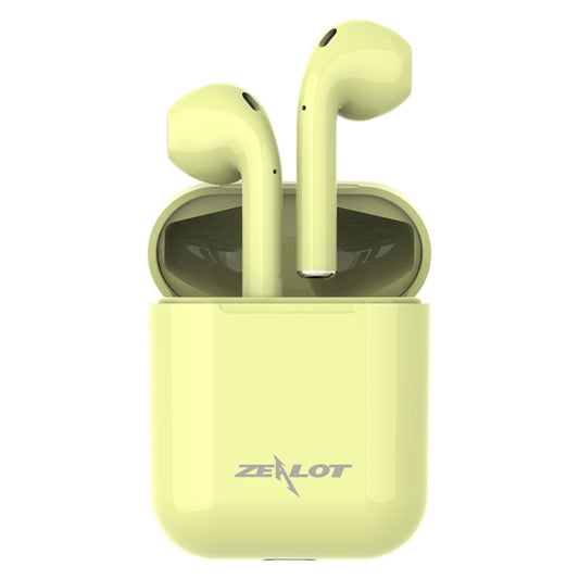 ZEALOT H20 TWS Bluetooth 5.0 Touch Wireless Bluetooth Earphone with Magnetic Charging Box, Support Stereo Call & Display Power in Real Time (Yellow) - TWS Earphone by ZEALOT | Online Shopping UK | buy2fix