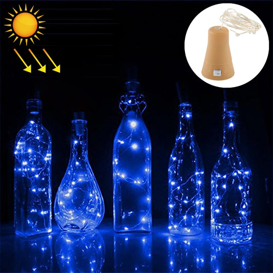 1m 10 LEDs SMD 0603 Solar Powered Copper Wire String Light  Fairy Lamp Decorative Light(Blue Light) - Holiday Lights by buy2fix | Online Shopping UK | buy2fix