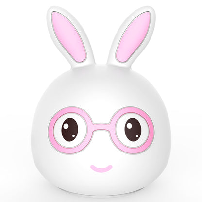 Smiling Rabbit Creative Touch 3D LED Decorative Night Light, USB Charging Version (Pink) - Night Lights by buy2fix | Online Shopping UK | buy2fix