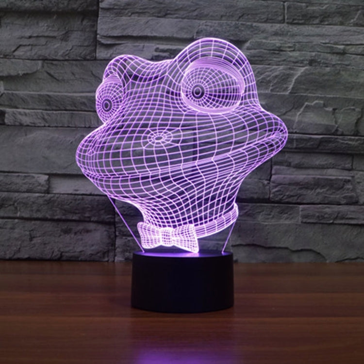 Frog Style 3D Touch Switch Control LED Light , 7 Color Discoloration Creative Visual Stereo Lamp Desk Lamp Night Light - Novelty Lighting by buy2fix | Online Shopping UK | buy2fix