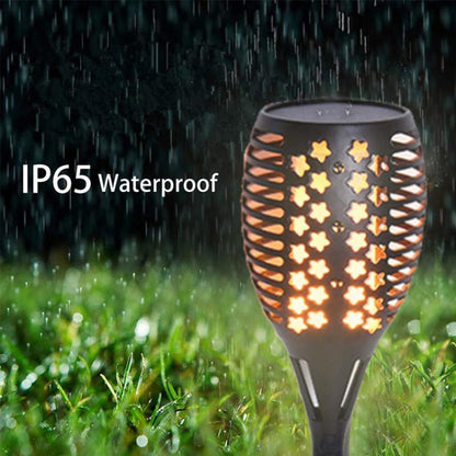 96 LEDs Solar Powered Star Flame Light IP65 Waterproof Outdoor Garden Landscape Lamp - Solar Lights by buy2fix | Online Shopping UK | buy2fix