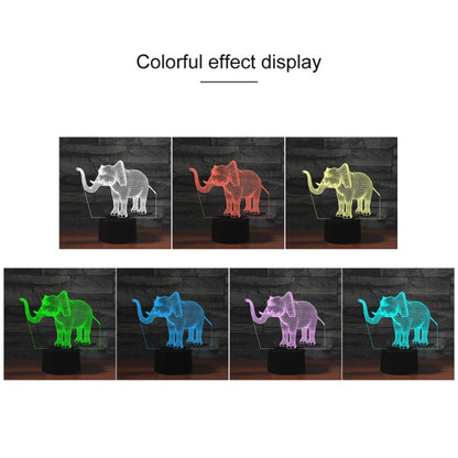 Elephant Shape 3D Colorful LED Vision Light Table Lamp, 16 Colors Remote Control Version - Novelty Lighting by buy2fix | Online Shopping UK | buy2fix